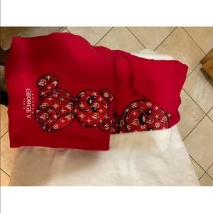 George V Red Teddy Bear Short set